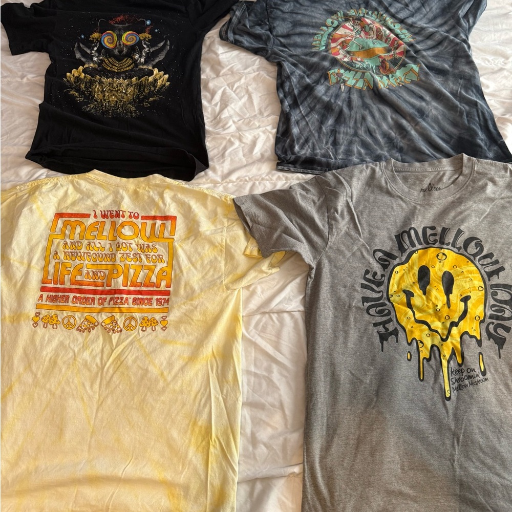 Large mellow mushroom shirts
